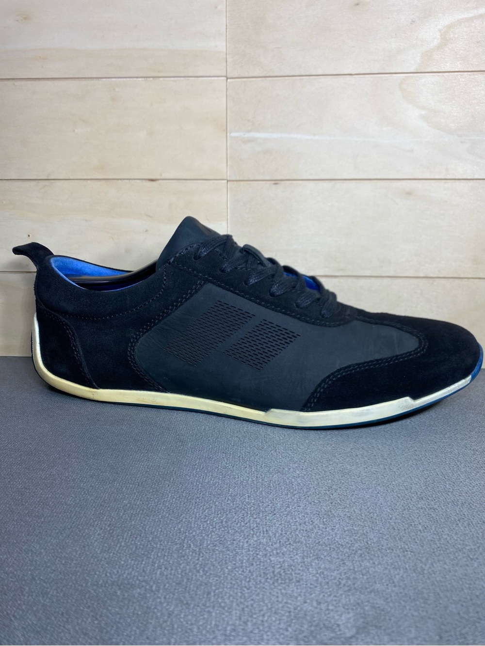 Piloti Icona Driving Shoes Black Leather Men's Size 10 Sneakers
